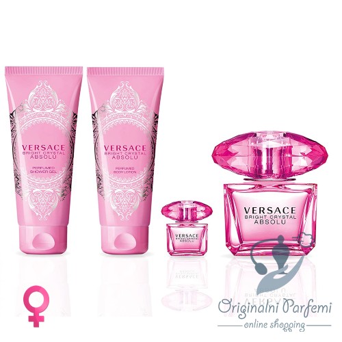 Versace Bright Crystal Absolu Set 90ml+100ml+100ml+5ml