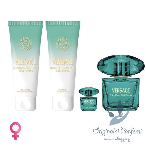 Versace Crystal Emerald Set 90ml+100ml+100ml+5ml
